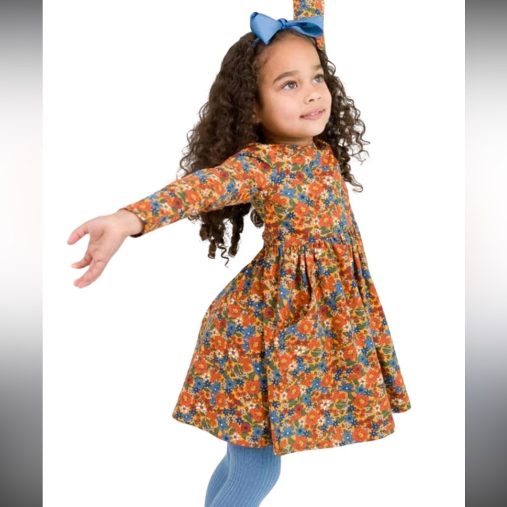RuffleButts Golden Harvest Twirl Dress Size 5